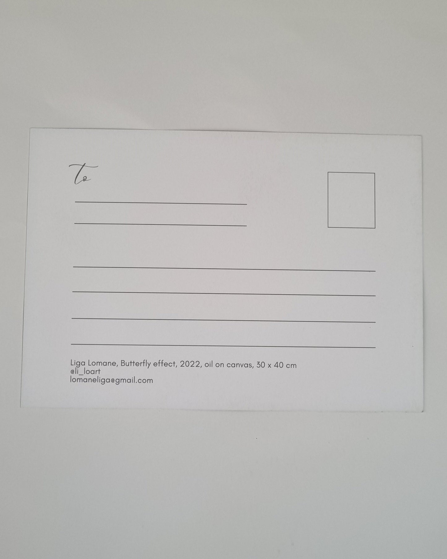 A5 Postcard 'Butterfly effect'