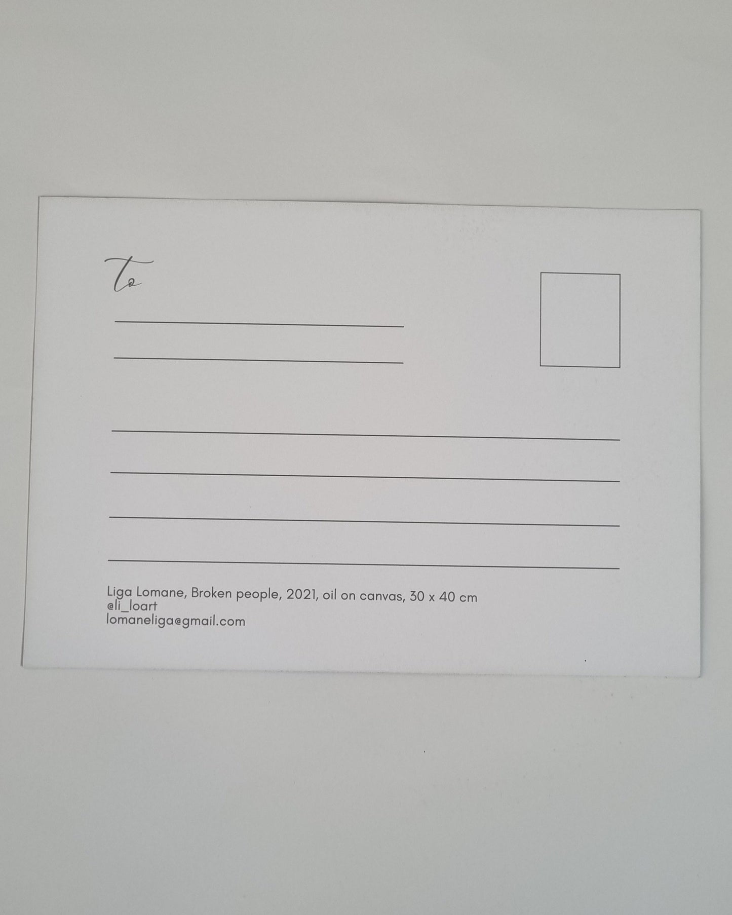 A5 Postcard 'Broken People'